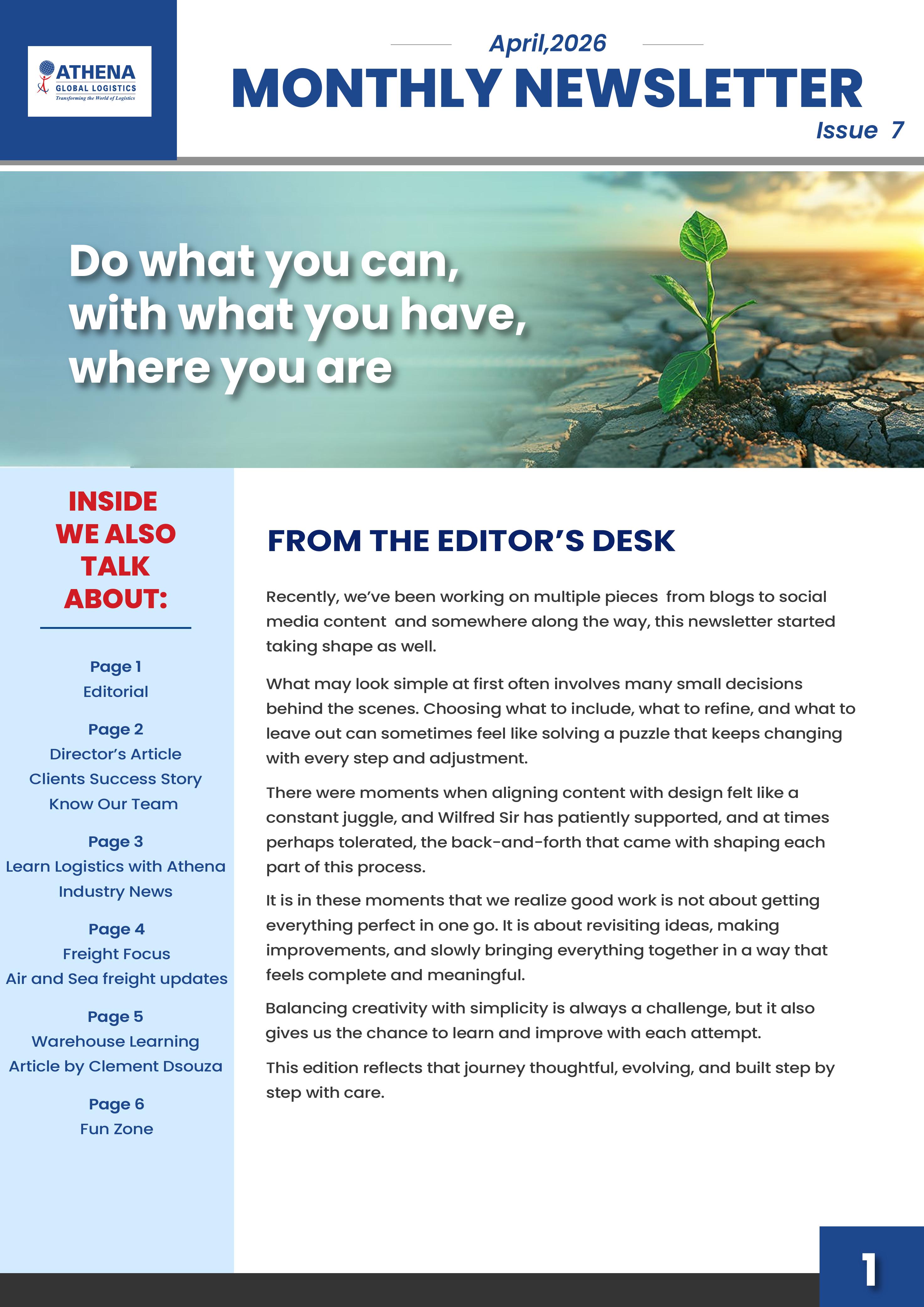 Athena Dispatch: April Issue 7