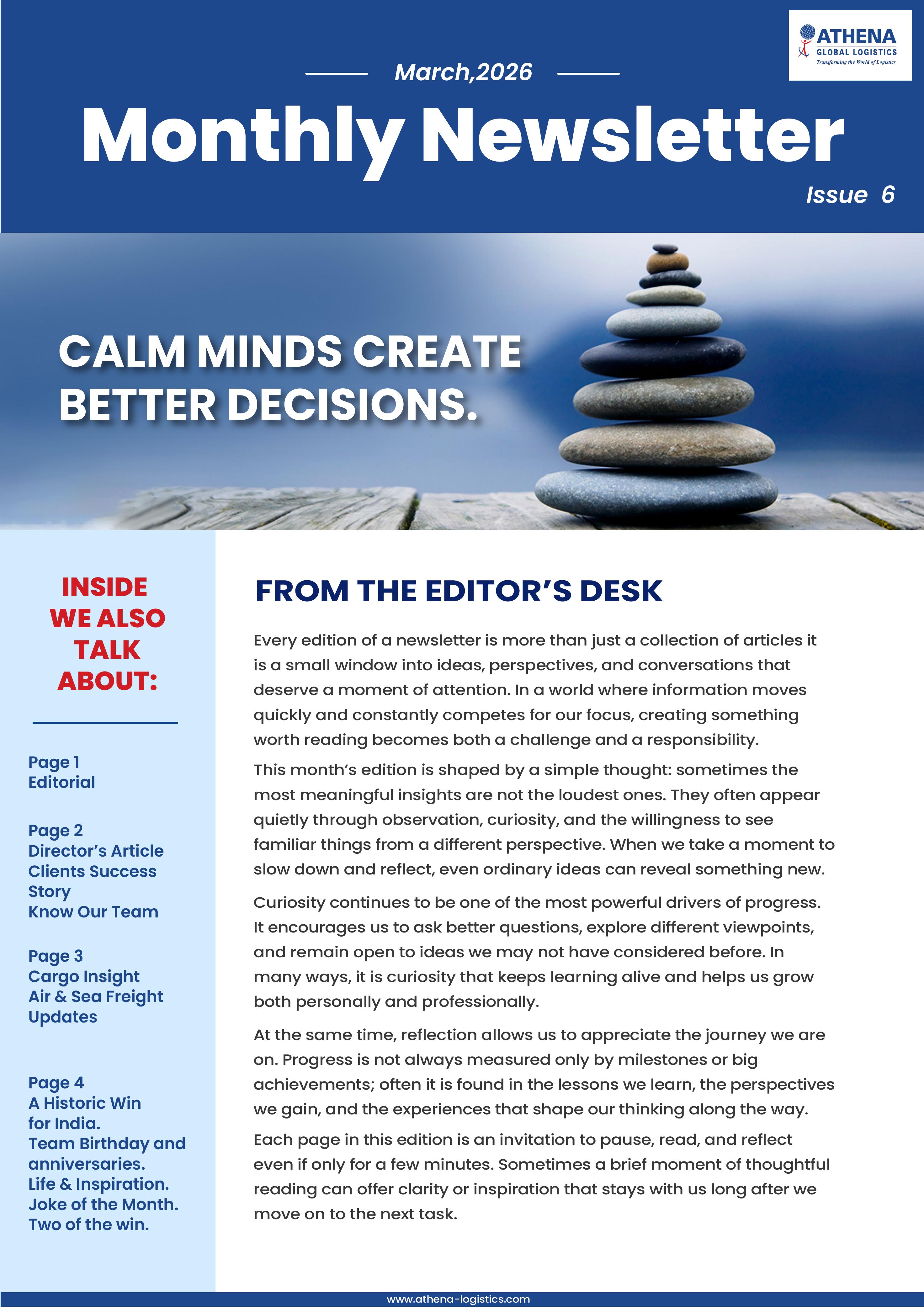 Athena Dispatch: March Issue 6