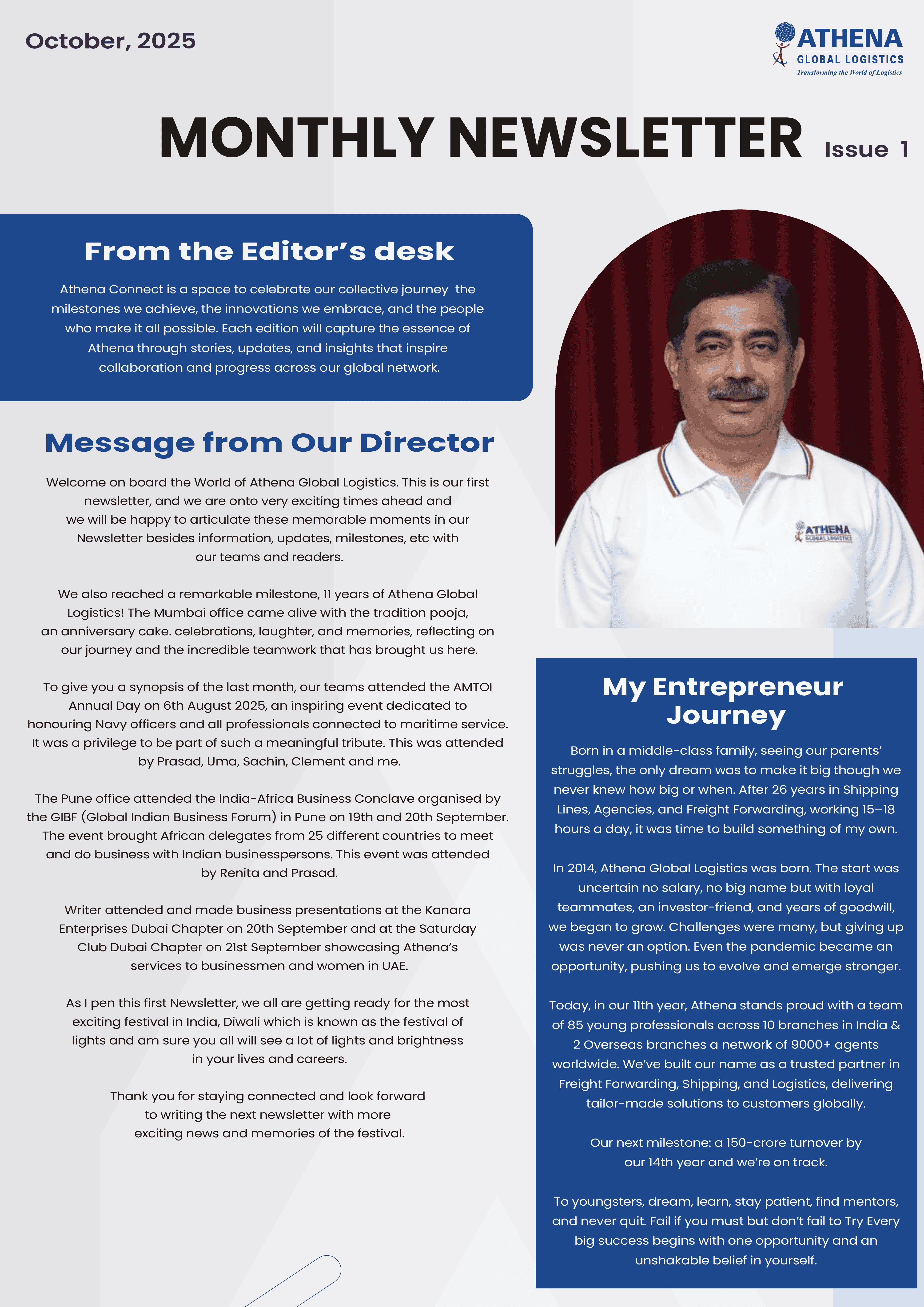 Athena Dispatch: October Issue 1